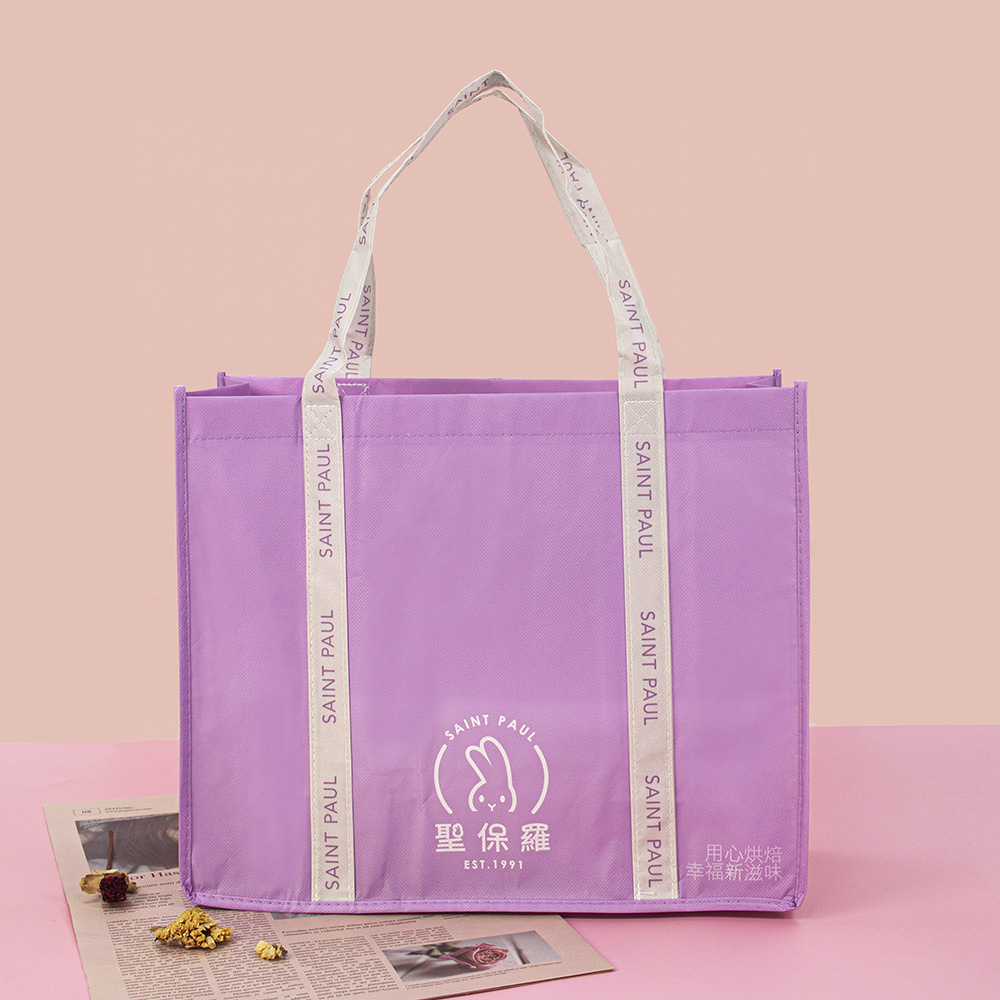 【客製商品】粉紫色聖保羅兔兔 覆膜立體袋 C0071