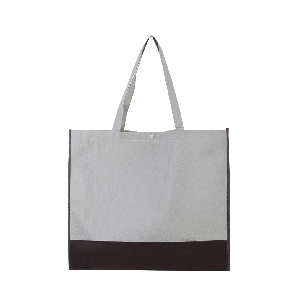 【客製商品】不織布 環保袋 - 黑/灰色 拼布 C0014