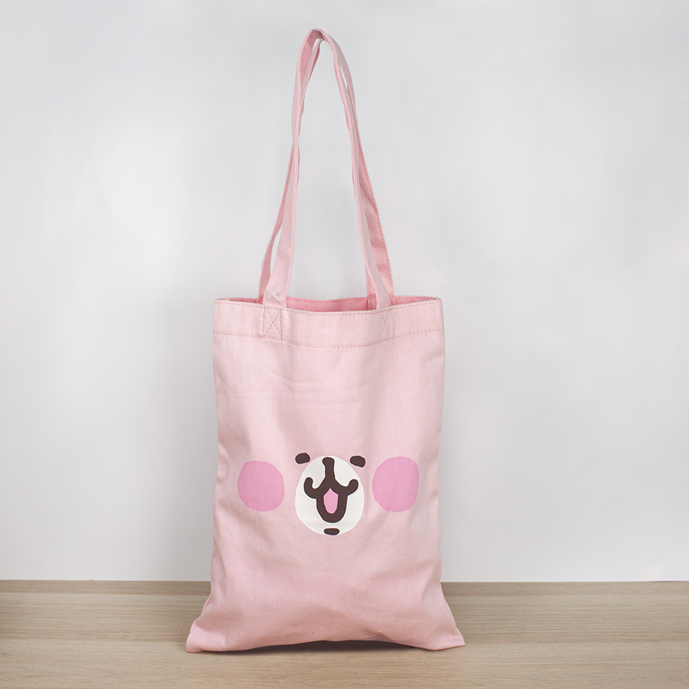 【客製商品】粉紅兔兔 平口帆布袋  B0143