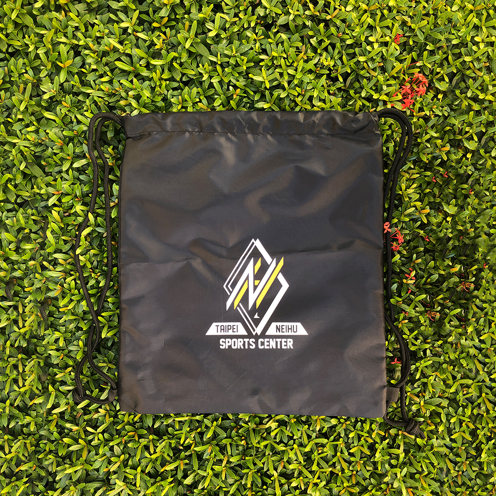 【Customized】Nylon Drawstring Sport Backpack -Black F0005
