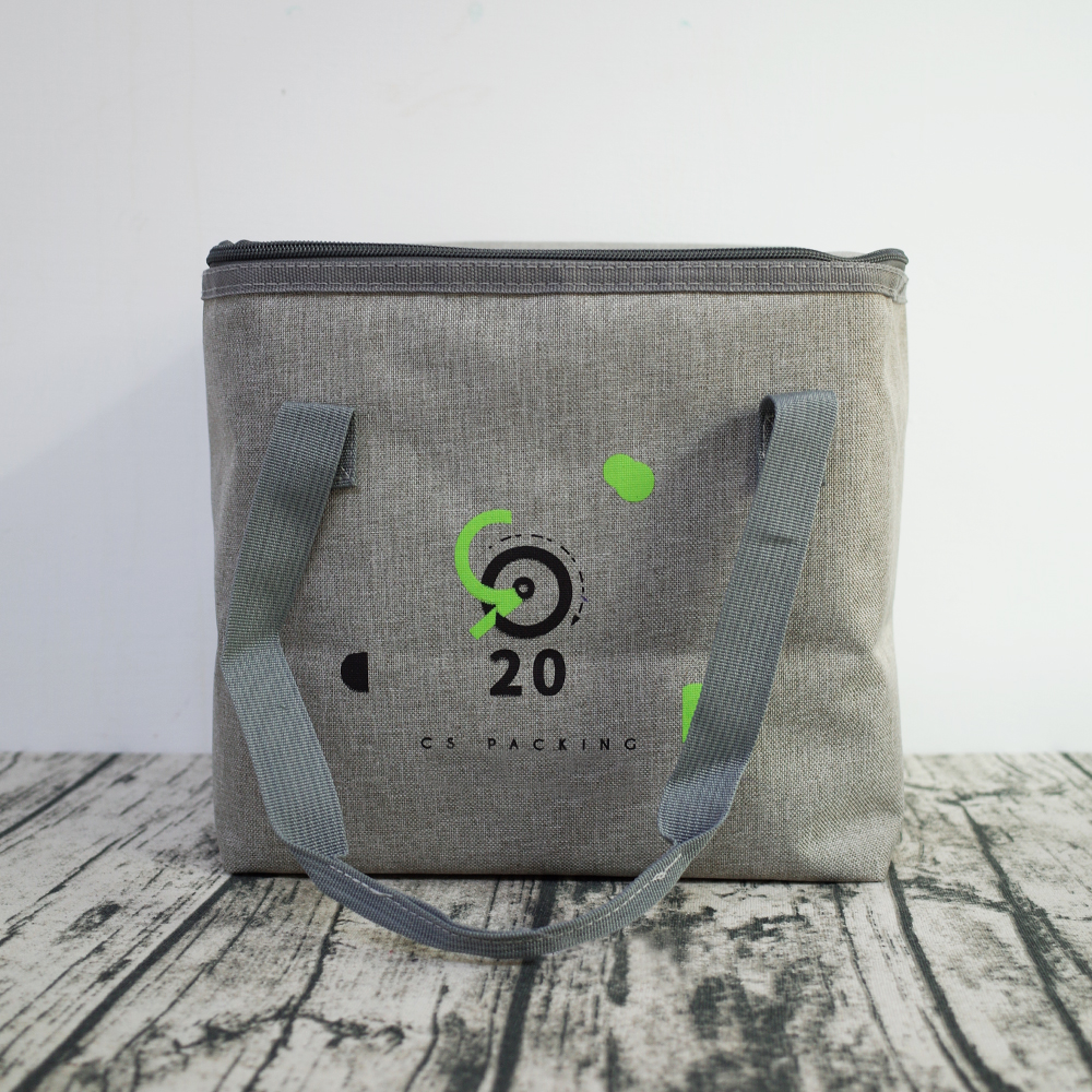 【Customized】Linen Insulated Cooler Bag  D0001