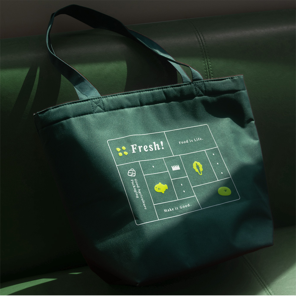 【客製印刷】Fresh！翠綠鮮活 托特保冷袋 D0132