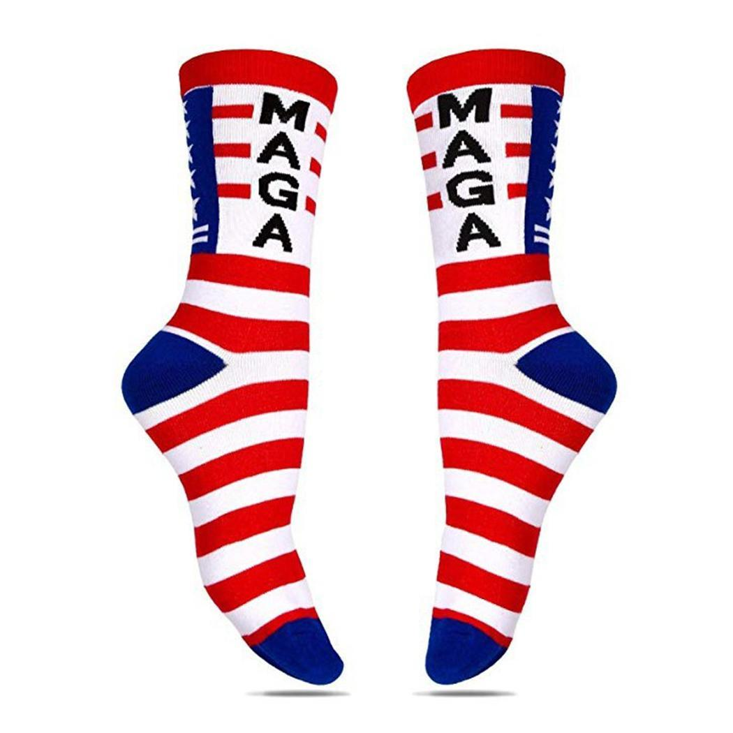 Cotton Trump 2020 Election Make America Great Again MAGA Crew Socks